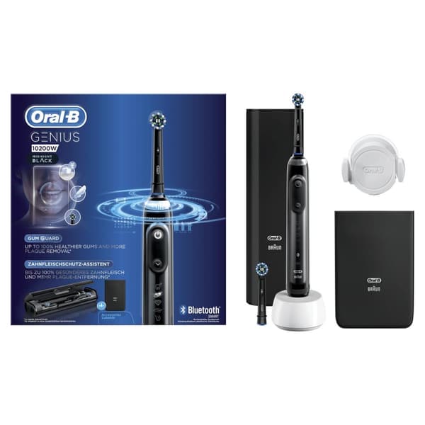 Oral-B Genius 10200W Electric Toothbrush Midnight Black Powered By Braun