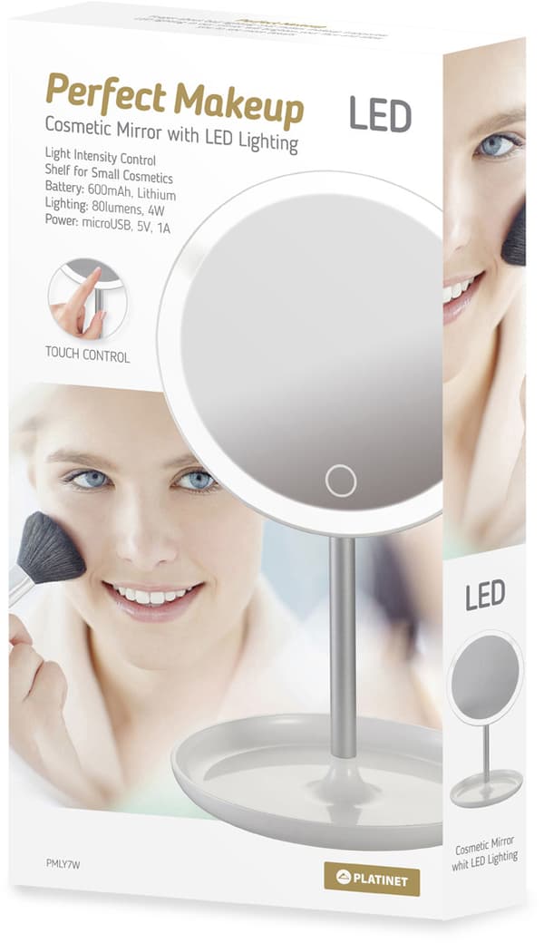 Platinet cosmetic mirror LED 4W PMLY7W, white
