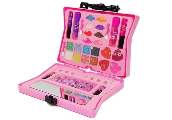Suitcase With Cosmetics For Girls Eyeshadows Nail Polish