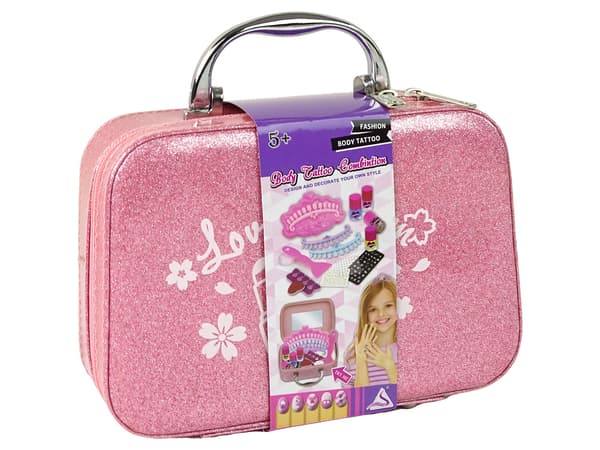 Makeup and Nail Set in Suitcase Pink