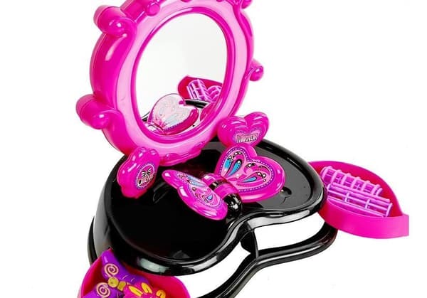 Dressing table barber braid device with sounds and lights