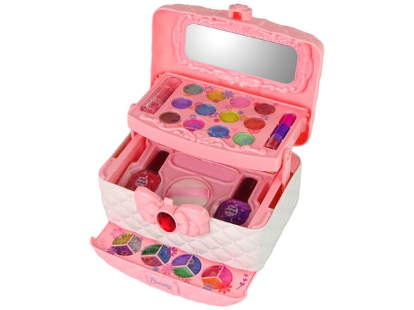 Beauty Box Set Eyeshadows Nail Polishes Pink White
