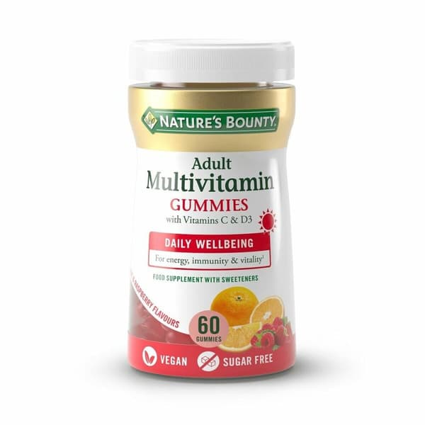 Natures Bounty tandkött Multivitamin Orange Hallon 60 st - Kosttillskott för tandkött, rik på C-vitamin och antioxidanter.