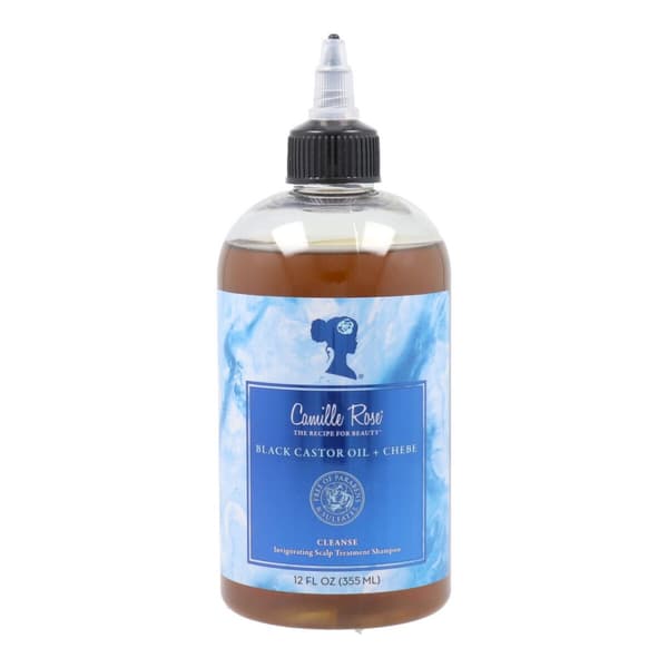 Shampoo Camille Rose Musta Ricinöljy Chebe 355 ml - Luonnollinen hiustenhoito vahvoille ja terveille kiharoille.