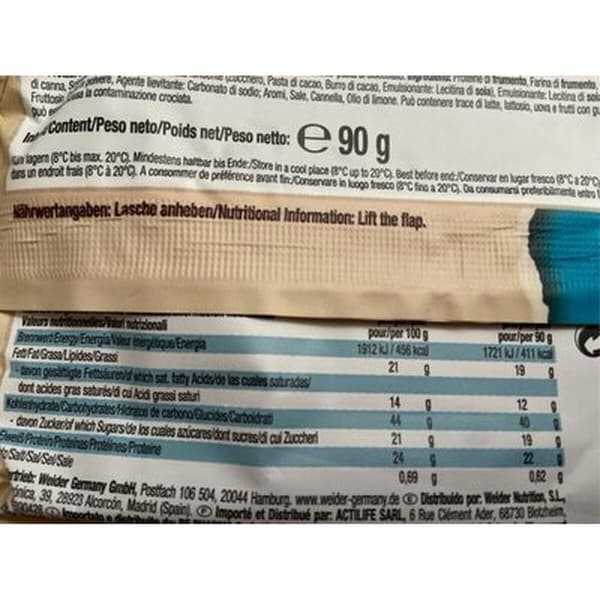 Energiapatukka Weider Cookie Dough – Terveellinen energiapatukka, jossa maistuu keksitaikina lisäenergiaa varten.