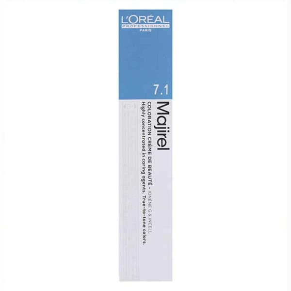 Permanent farve L'Oreal Professionnel Paris Majirel G Nº 7,1 50 ml - Holdbar farve til professionelt resultat.
