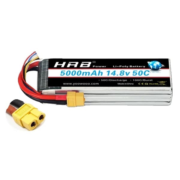 Lipo-akku, suuri kapasiteetti, useita vaihtoehtoja, 2S 5000mAh XT60