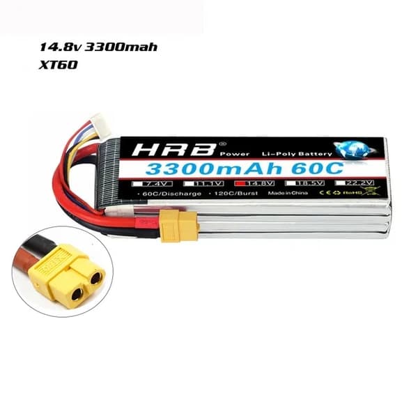 Lipo-akku, suuri kapasiteetti, useita vaihtoehtoja, 2S 5000mAh XT60