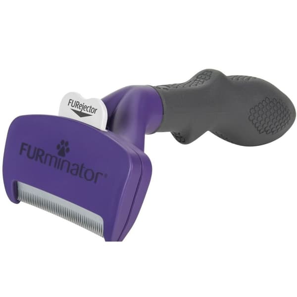 Kattborste Furminator FUR151357 - Stor Svart Violett för effektiv pälsborstning och minskad fällning hos katter.