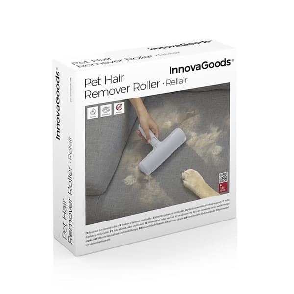 Husdyrhårfjerner Rellair InnovaGoods - Effektiv rulle til fjernelse af husdyrhår og holde dit hjem rent og friskt.