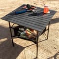 Miniatyrbild 3 av 5: Hopfällbart campingbord med förvaringsfack