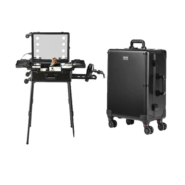 Makeup Train Case, Aluminiumkonstruktion, Rulle Design, Type A