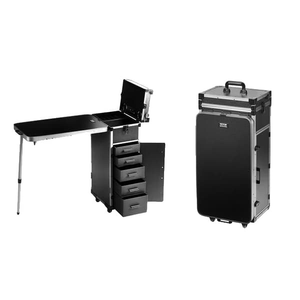 Makeup Train Case, Aluminiumkonstruktion, Rulle Design, Type A