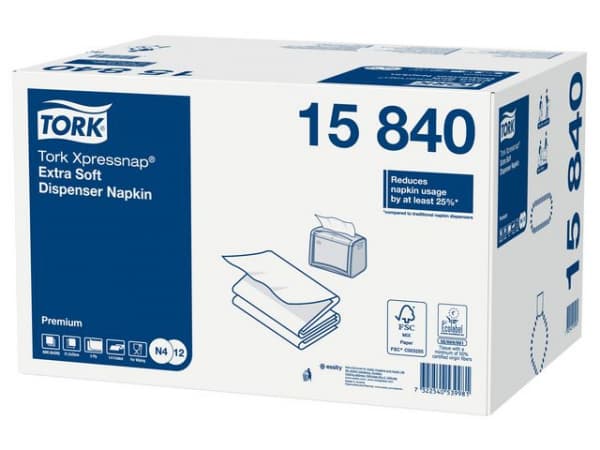 Dispenserserviett Tork N4 2L Hvit (500 stk) (1 stk.)