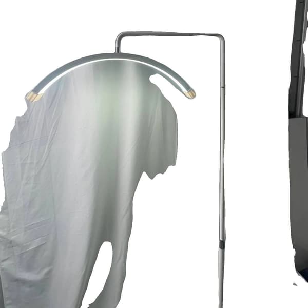 LED-videolampa, halvmånsdesign, golvvagn, Svart White