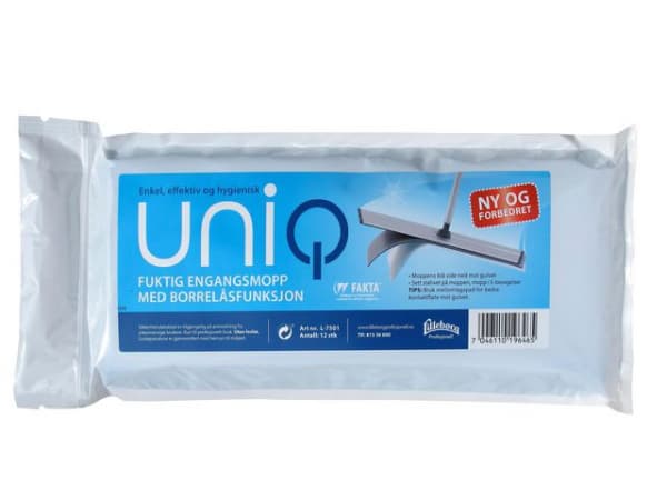 Engangsmopp Uniq Fuktig 60Cm (12 stk/pk, 5 pakker) (1 stk.)