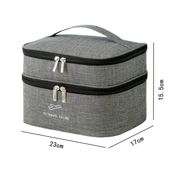 Meikkilaukku 23 cm (Grey)
