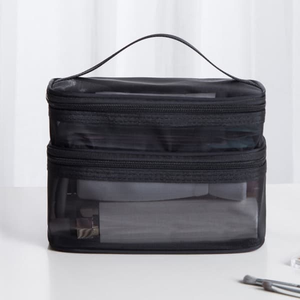 Meikkilaukku 2 Kerrosta Black