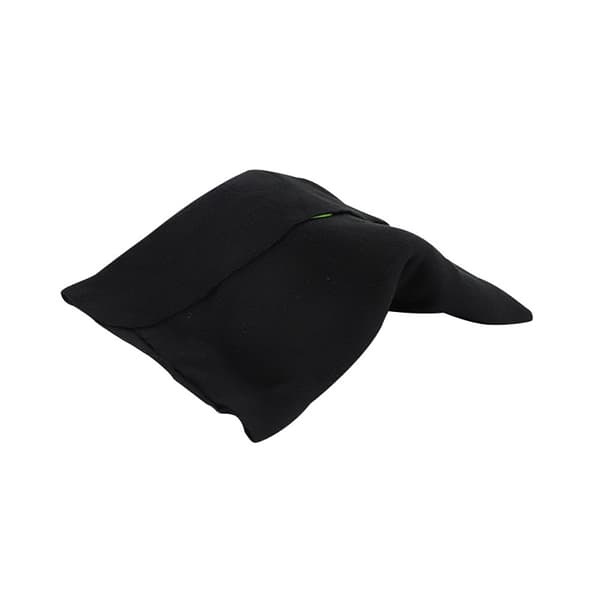 Ergonominen matkatyyny tukevalla materiaalilla - musta