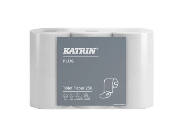 Toalettpapir Katrin Plus 250 2L 36M (6 stk)