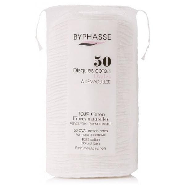 Byphasse Discos Algodón Ovales Desmaquillantes 50 U