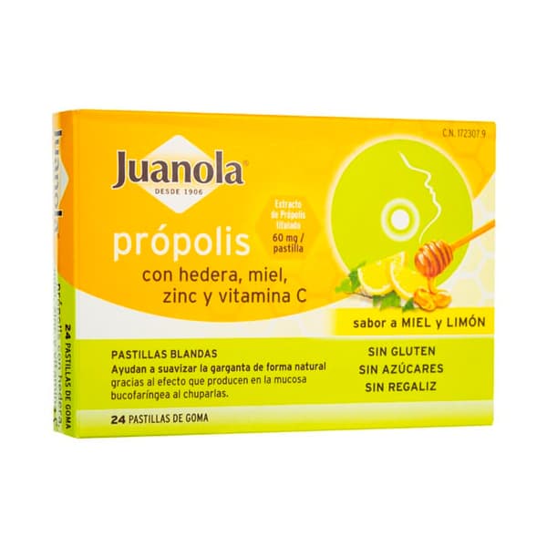 Juanola Propolis Hedera, Honey, Zinc and Vitamin C 24U