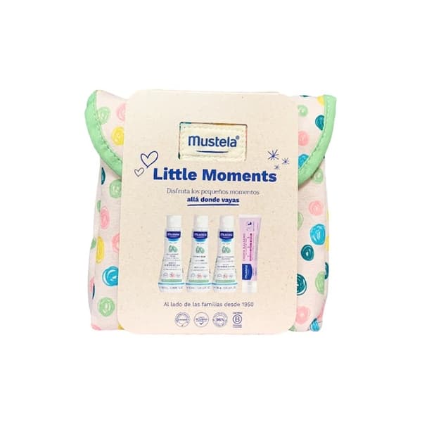 Mustela Little Moments Toilet Bag Polka Dots Set 5 pieces