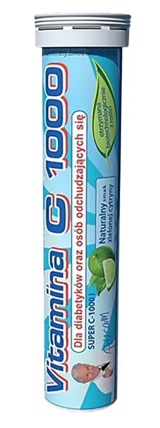 C-vitamiini 1000 mg Poretabletit / Laihduttaville ja Diabeetikoille / 20 kpl