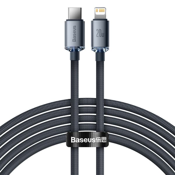 Baseus CAJY000301 Lightning till USB-C Kabel - PD QC 20W 480Mb/s 2m - Svart