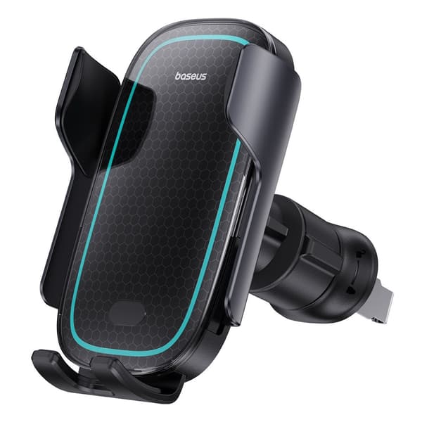 Baseus Milky Way Pro - Autoteline Ilmastointiritilään Langattomalla Latauksella 15W - Musta