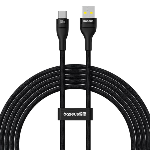 Baseus Flash 2 Kabel USB-A till USB-C 100W 2 m - Svart