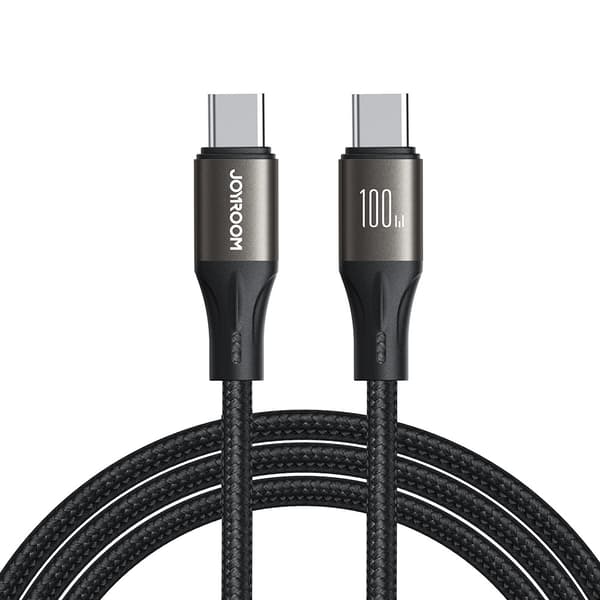 Joyroom Light-Speed Serie S-A25 USB-C til USB-C Kabel 100W 1.2m - Sort