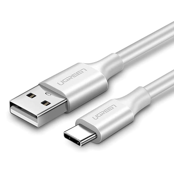 Ugreen US287 60119 USB-A / USB-C Opladerkabel 3A 0,25m - Hvid