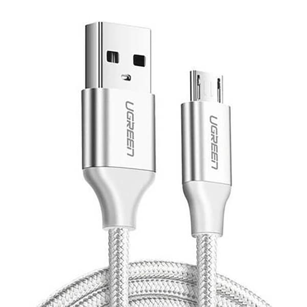 Ugreen US290 USB-A till micro USB Kabel 2,4A 2m - Vit