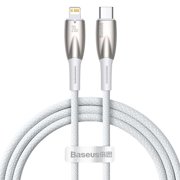 Baseus Lightning - USB-C PD 20W Kaapeli 480Mb/s 1m - Valkoinen