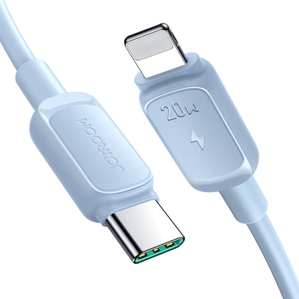Joyroom Multi-Color Serie A14 USB-C / Lightning Kabel 20W 1.2m - Blå