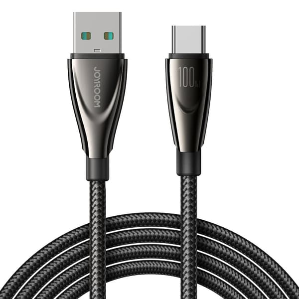 Joyroom Pioneer Series SA31-AC6 USB-A / USB-C Kabel 100W 1,2m - Sort