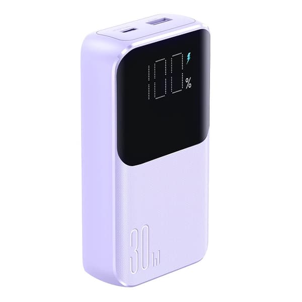 Mini Virtapankki Joyroom JR-PBC07 20000mAh 30W USB-C & Lightning Kaapelilla - Violetti