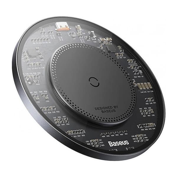Baseus BS-W530 langaton laturi 15W + USB C - USB C kaapeli 24W 1m - musta