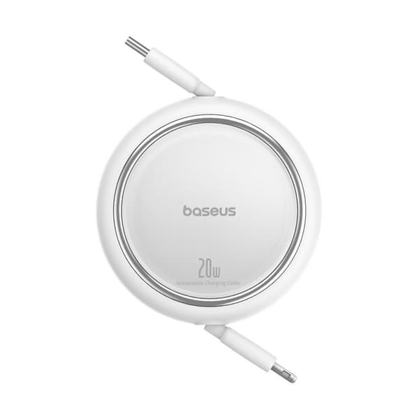 Baseus Free2Pull Oprullelig Kabel USB-C/Lightning 20W 1m - Hvid