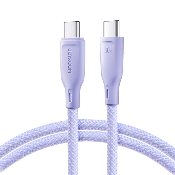 Joyroom Multi-Color S-A34 USB-C til USB-C PD 60W Kabel 1m - Lilla