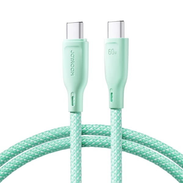 Joyroom Multi-Color Series S-A34 USB-C/USB-C PD 60W 1m Kabel - Grøn