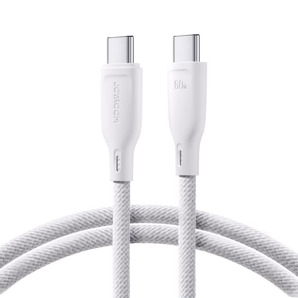 Joyroom Multi-Color Series S-A34 USB-C / USB-C PD 60W Kabel 1m - Hvid