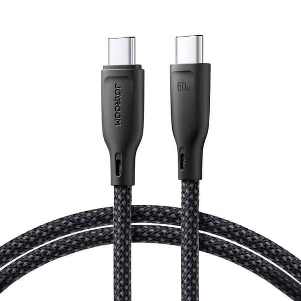 Joyroom Multi-Color Kabel S-A34 USB-C/USB-C PD 60W 1m - Sort