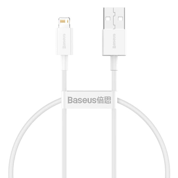 Baseus Superior USB till Lightning Kabel 2,4A 0,25 m Vit (CALYS-02)