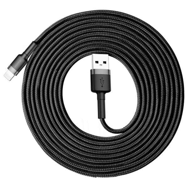 Basues Cafule USB-A till Lightning Snabbladdningskabel 3m - Svart/Grå