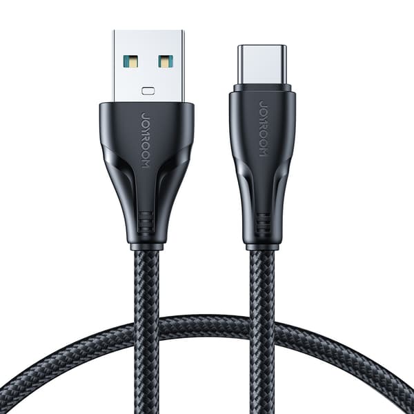 Joyroom Surpass Series A11, USB-A/USB-C latauskaapeli, 3A, 1.2 m, musta