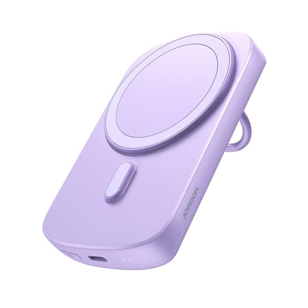Trådlös Powerbank 6000mAh Joyroom JR-W030 20W MagSafe med ring och stativ - lila
