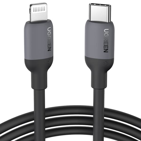 Ugreen US387 Lightning til USB-C Kabel MFI PD 20W, 480Mb/s, 1m, Sort