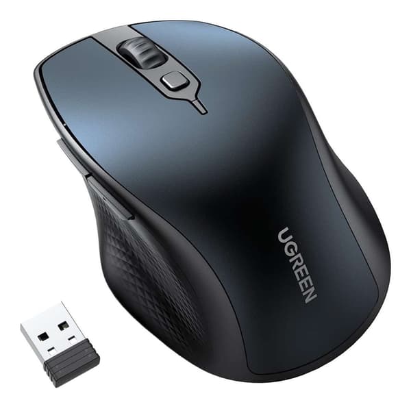 Ugreen MU101 Ergonominen Langaton Hiiri, Bluetooth 2.4 GHz, Sininen